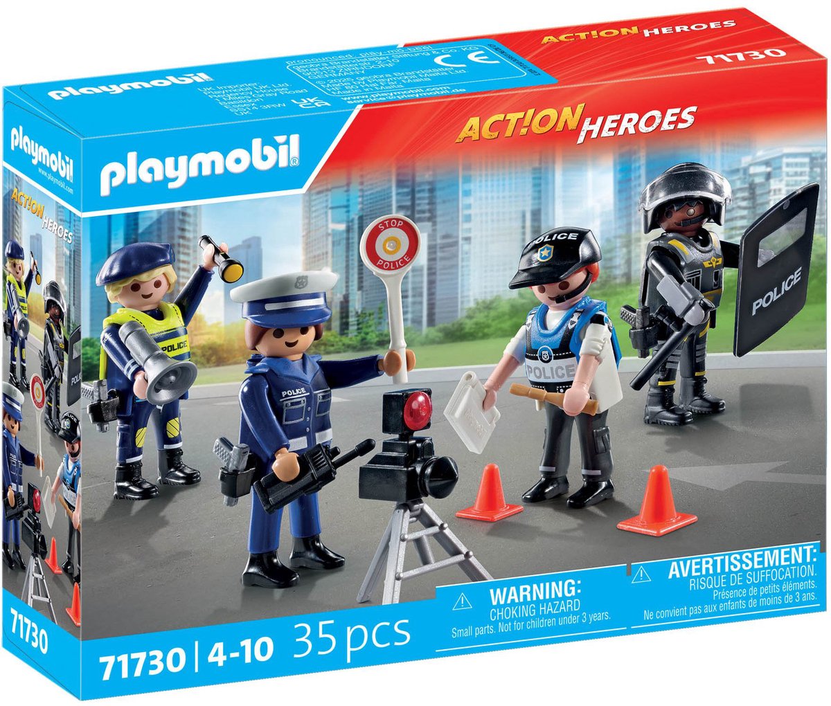 Playmobil action heroes politie figuren set - 71730