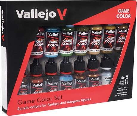 Vallejo hobbyverf acrylverf - 72188 specialist set voor fantasy and wargames - game color - acryl set - 16x verf set - 16x 18 ml