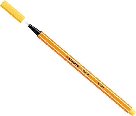 Stabilo point 88 - fineliner 0,4 mm - geel - per stuk
