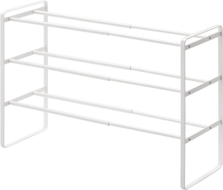 Yamazaki schoenenrek uitschuifbaar - frame - 3 niveaus - wit