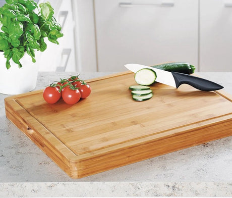 Kesper zeer luxe proffesionele snijplank, bamboe 50 x 40 x 5 cm!!!, handvat uitsparing