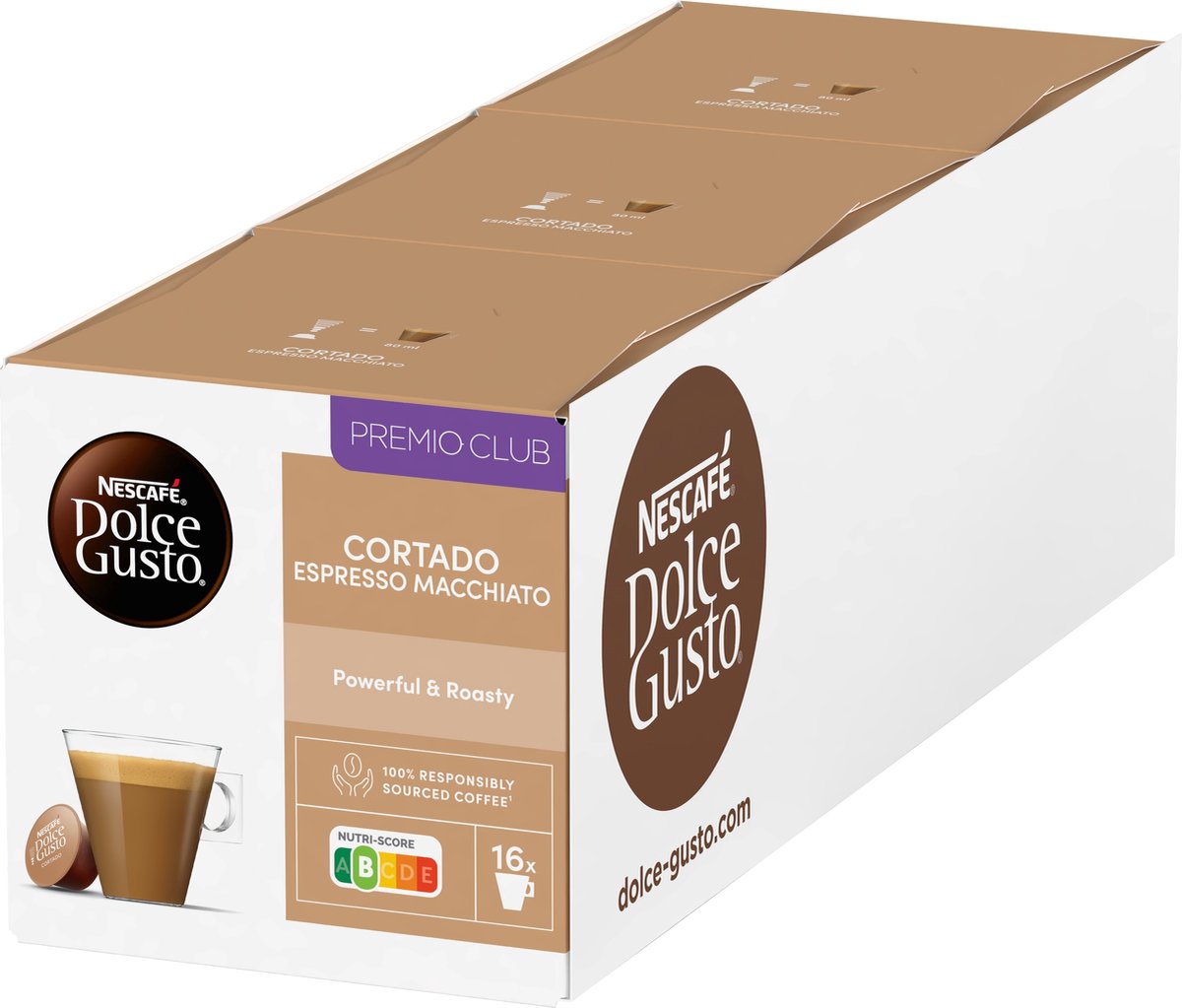 Nescafé dolce gusto capsules cortado espresso macchiato - 48 koffiecups voor 48 koppen koffie