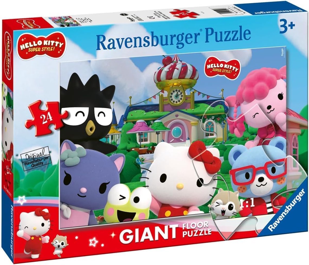 Ravensburger hello kitty super style – 24-delige grote vloerpuzzel (70×50 cm)