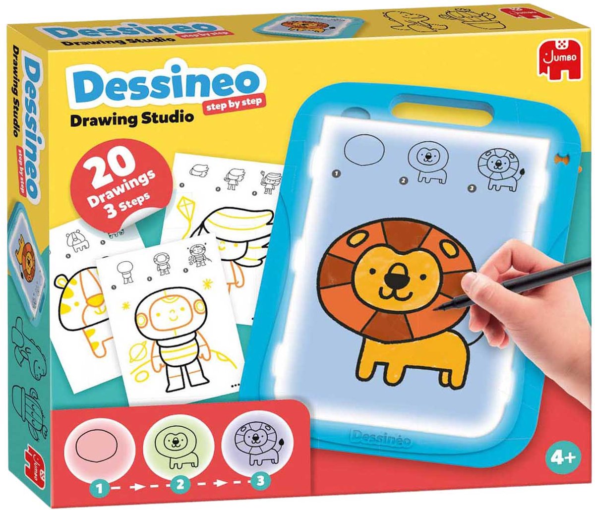 Jumbo - dessineo - compact - leer stap voor stap tekenen - vanaf 4 jaar - tekenstudio
