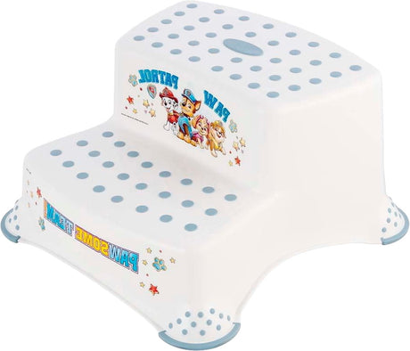 Keeeper paw patrol - opstapje - antislip platform - max 120kg - wit blauw 2 treden