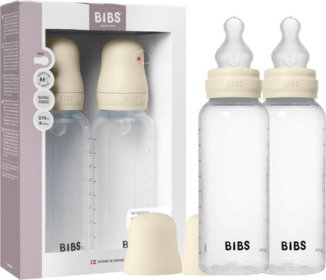 Bibs babyfles - 270ml - 2-pack - siliconen speen - ivory