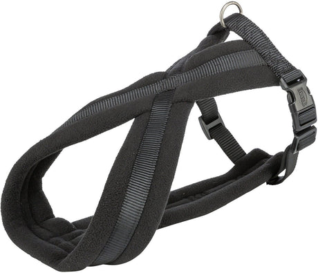 Trixie hondentuig - comfortabel verstelbaar zwart 40-70x2cm - vliesvulling, singelband