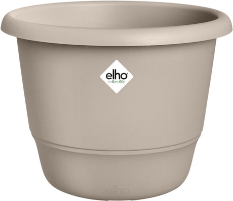 Elho amiga rond 40 - bloempot voor binnen buiten - 100% gerecycled plastic - ø 39.0 x h 29.3 cm - paddenstoel beige