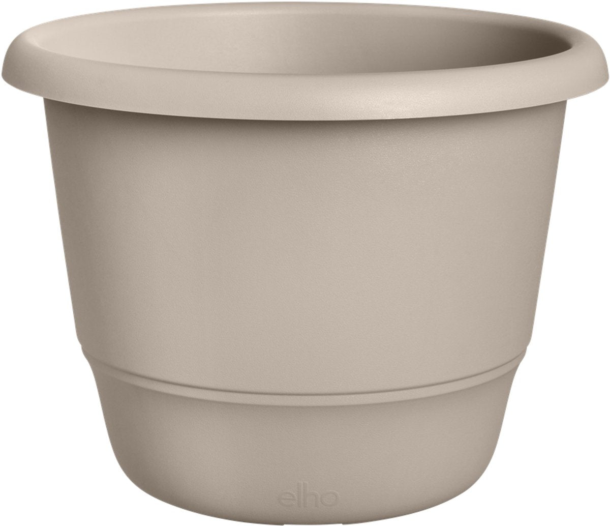 Elho amiga rond 47 - bloempot voor binnen buiten - 100% gerecycled plastic - ø 47.0 x h 35.3 cm - paddenstoel beige