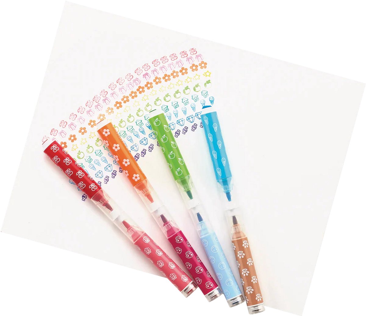 Ooly - stampables - dubbelzijdige stempel- en penseelstiften - 18 stuks