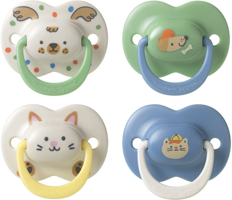 Tommee tippee ultimate fit-fopspeen - 18-36 maanden - 4 stuks - orthodontische symmetrische speen voor baby's- 100% bpa-vrij silicone - blauw deco