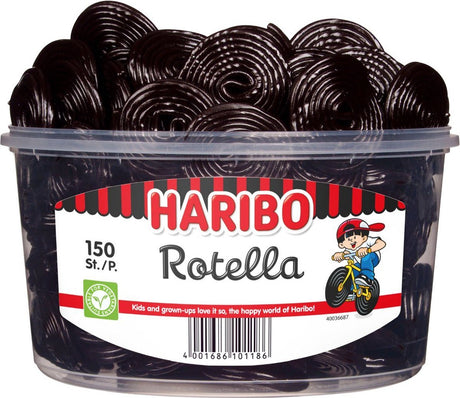 Haribo rotella - drop - 150 stuks silo