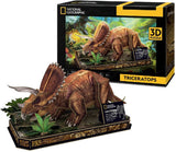 Cubic fun 3d-puzzel triceratops – houten bouwpakket