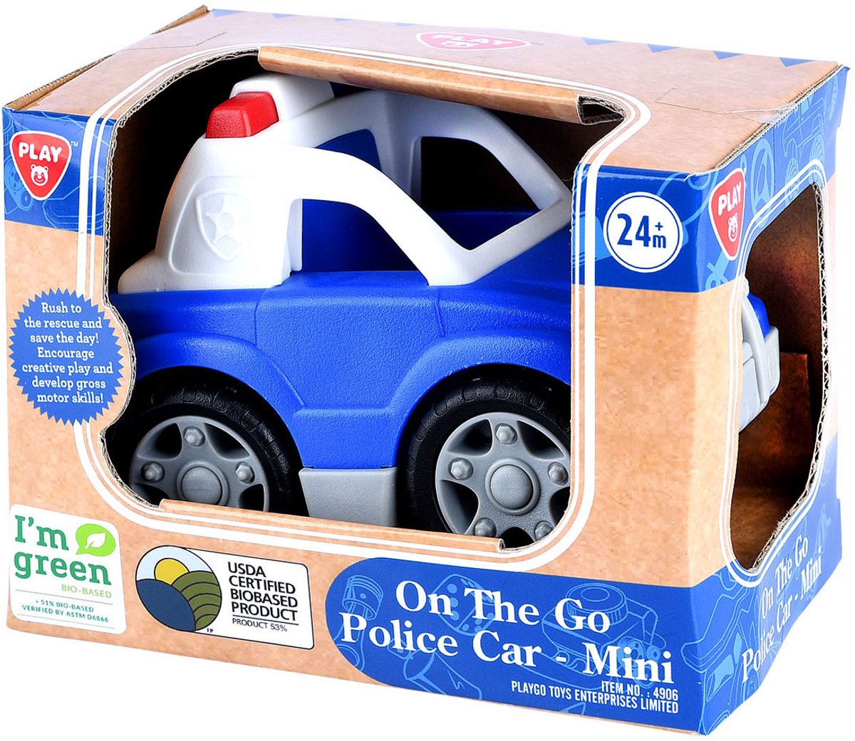 Playgo biobased politieauto - 12cm