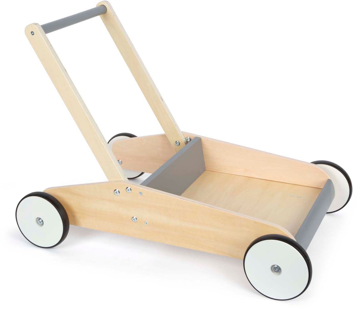 Small foot - houten loopwagen grijs