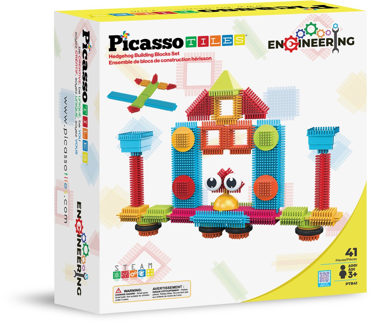 Picassotiles tactic picasso tiles - constructiespeelgoed - hedgehog building blocks - bouwspeelgoed - stem speelgoed - creatief bouwspeelgoed - 41-delig - vanaf 3 jaar