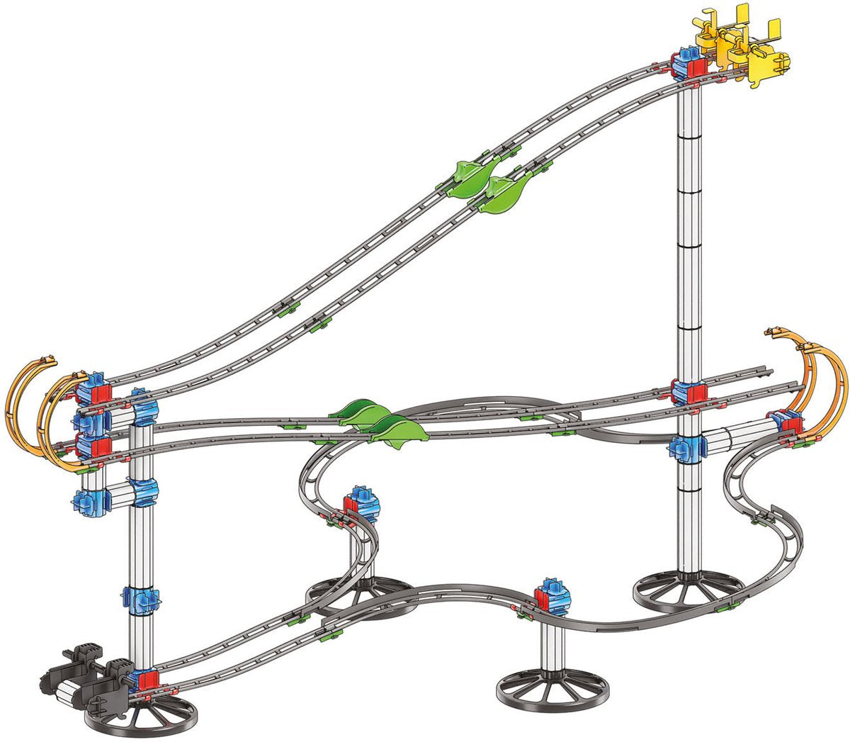Quercetti knikkerbaan skyrail league 7,5 meter racebaan speelgoed.