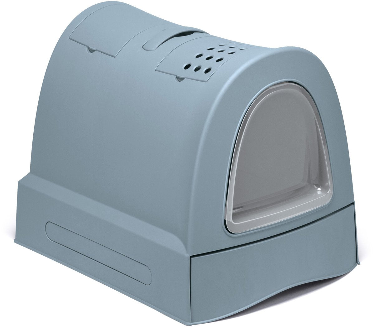 Imac kattenbak zuma 2nd life met schuiflade avio blauw