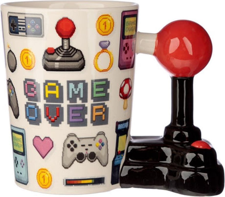 Puckator beker met joystick handvat - game over-