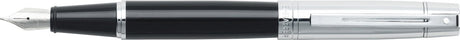 Sheaffer vulpen - 300 e9314 - m - black barrel chrome cap chrome plated - sf-e0931453
