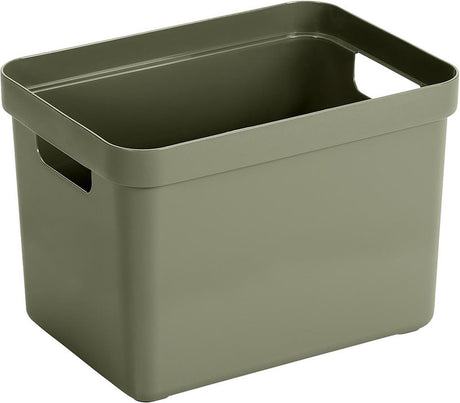 Sunware sigma home opbergbox 18l - 35x24.6x24.3 cm - donkergroen