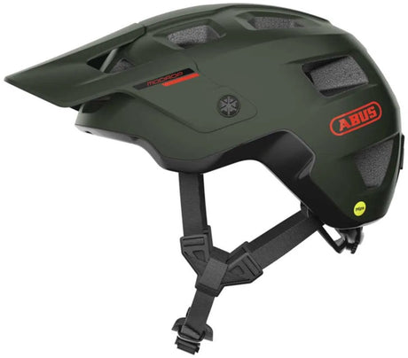 Abus fietshelm modrop mips pine green s - 51-55 cm - groen - geschikt voor gebruik op mountainbikes - 340 g