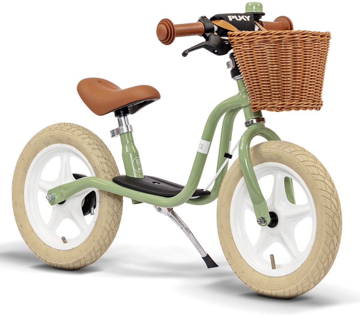 Puky loopfiets - lr 1l - vanaf 2,5 jaar - met handrem en mandje - retro groen