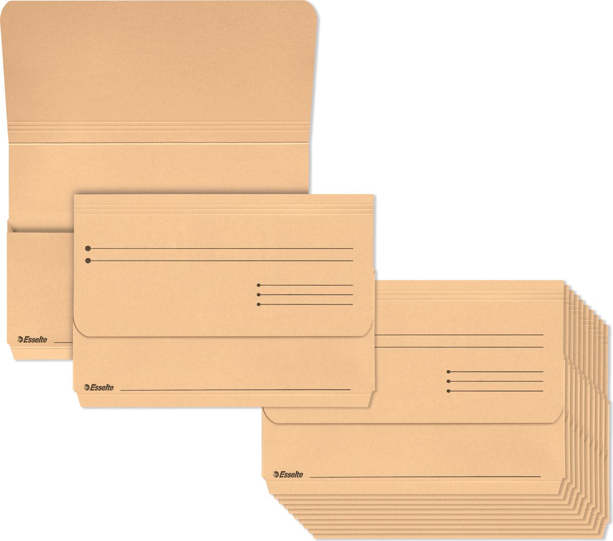 Esselte manilla insteekmappen - a4 formaat - 25 stuks - bruin