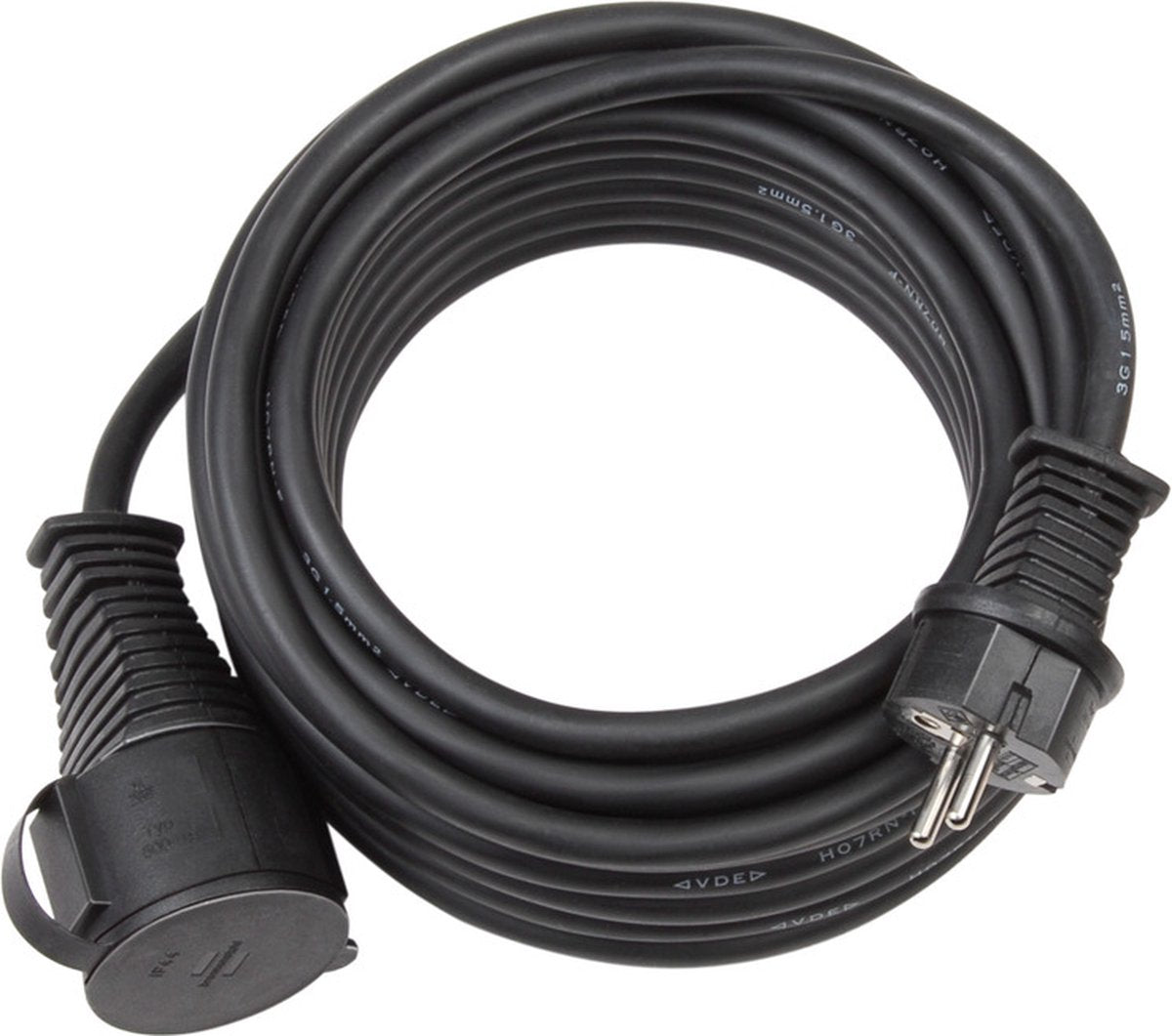 Brennenstuhl verlengsnoer ip44 (10 m kabel, h07rn-f 3g2.5, voor buitengebruik en gebruik op bouwplaatsen) zwart