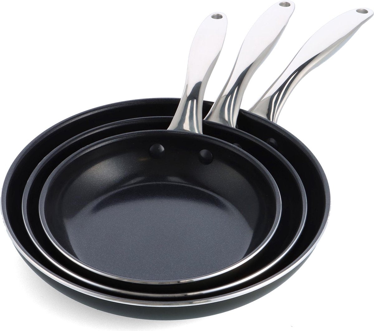 Dagelijkse kost door jeroen meus - koekenpannenset 3-delig ø20+24+28cm - inductie - pfas-vrij
