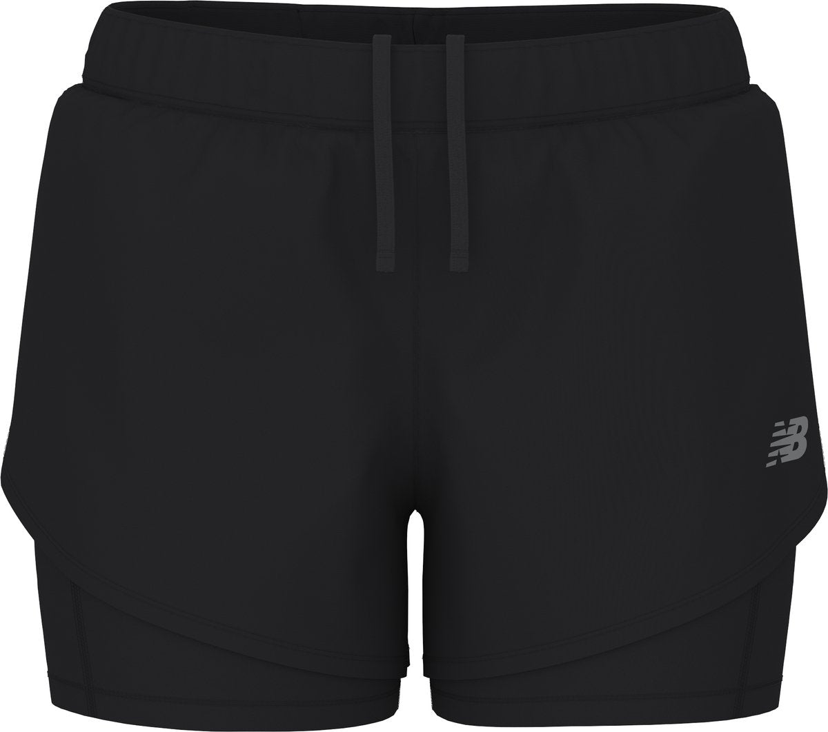 New balance sport 2-in-1 short 3 dames sportbroek - black