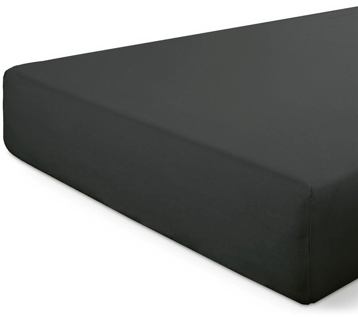 Dindi home dindi hoeslaken basic beauty - 140x200 - 100% katoen - zwart