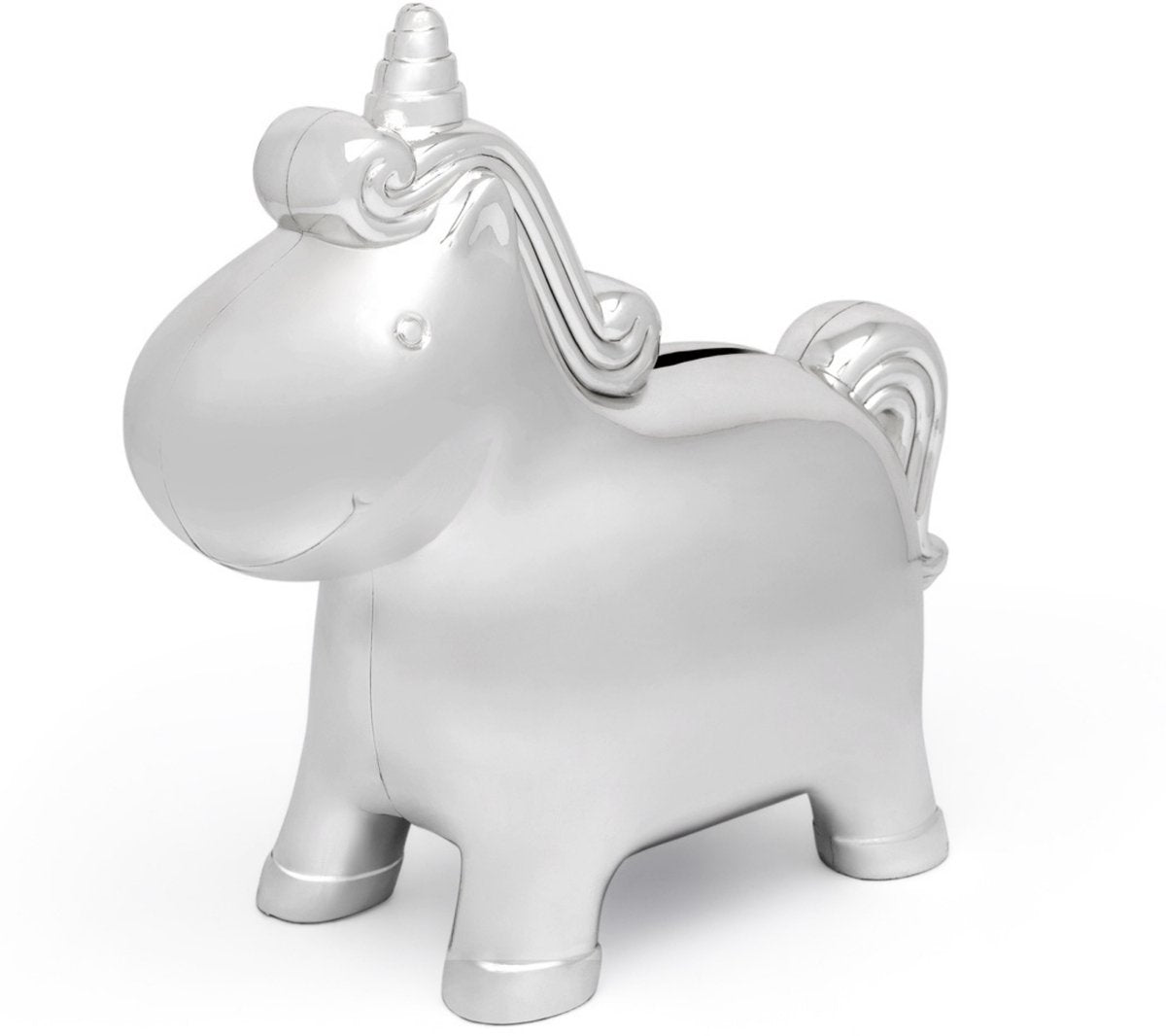 Zilverstad - spaarpot unicorn verzilverd
