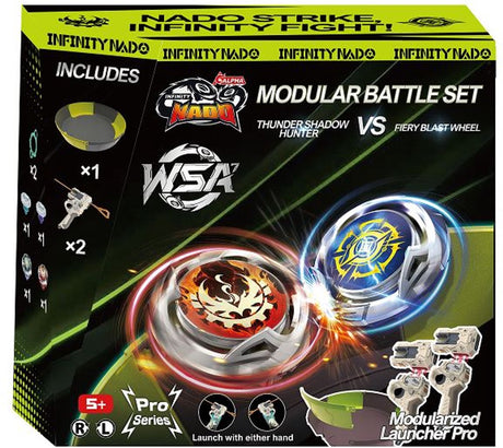 Infinity nado - battle set arena + 2 lanceerders + 2 metalen tollen