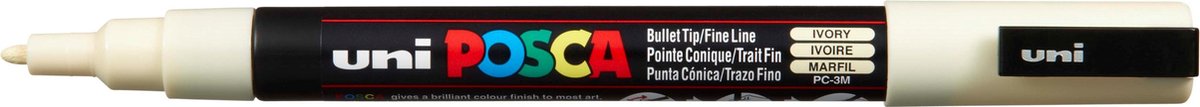 Posca uni verfmarker 1mc ivoor - conische punt - 1 mm