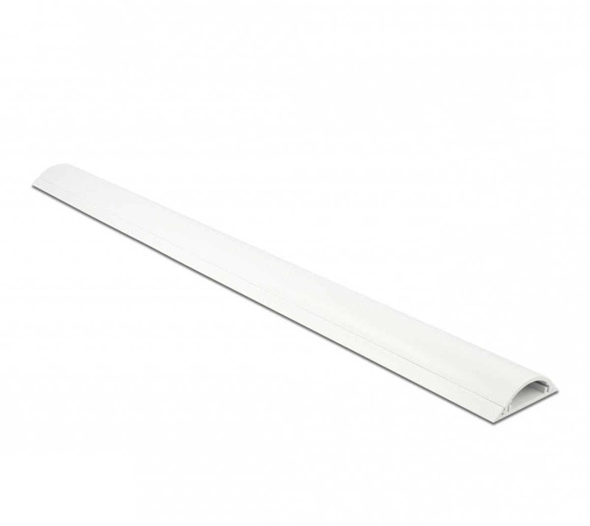 Delock kunststof kabelgoot half-rond met zelfklevende plakstrip - 100 x 5 cm wit
