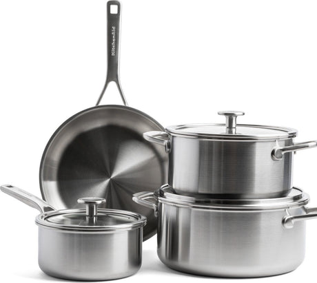 Kitchenaid multi-ply kookpannen set - 4-delig - rvs - inductie - pfas-vrij