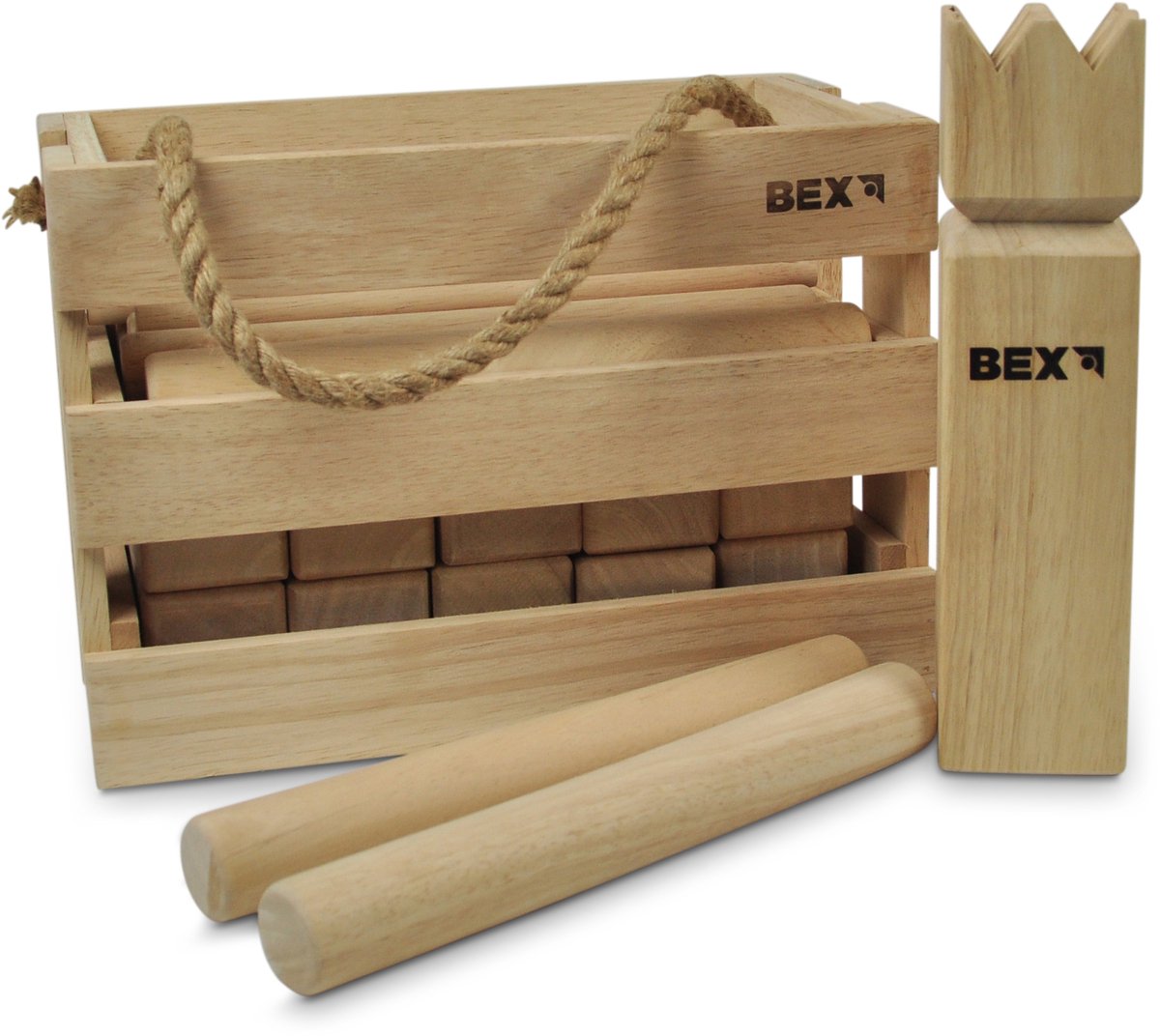 Bex kubb in houten kist