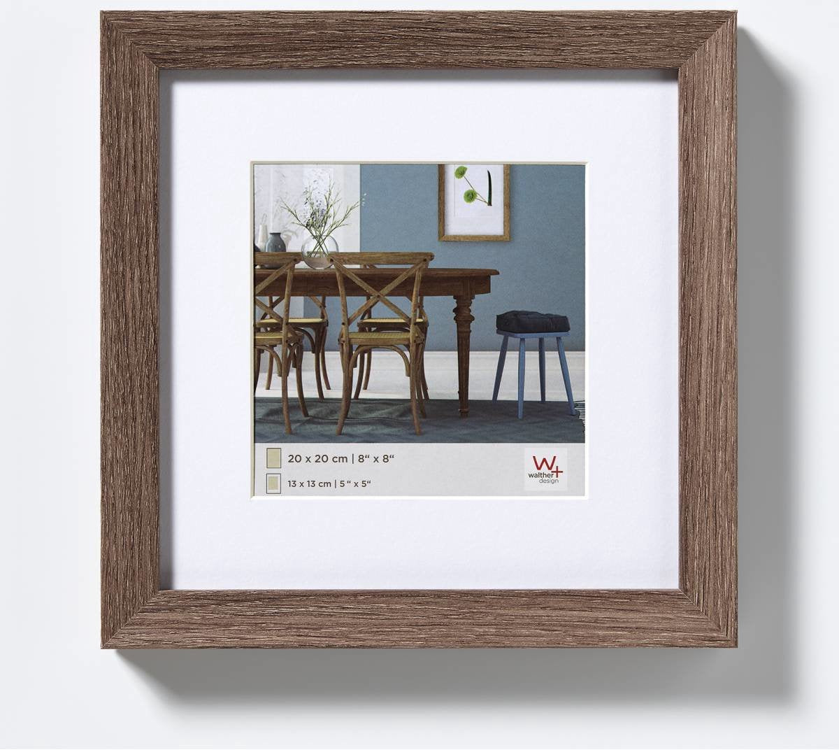 Walther fiorito - mdf houten lijst - fotoformaat 30x30 cm - walnoot