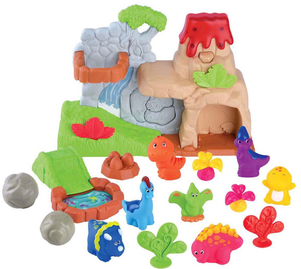 Playgo dino's met vulkaan speelset - 20dlg.