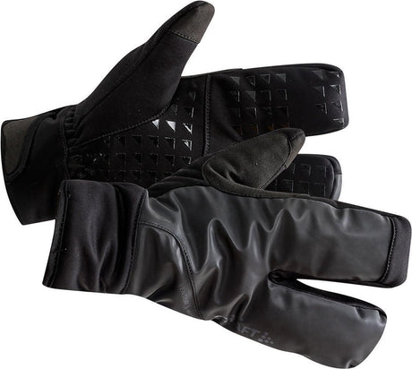 Craft fietshandschoenen winter unisex zwart siberian 2.0 split finger glove black-xl