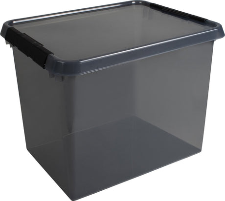 Sunware comfort line opbergbox 52l - 50x40x38 cm - transparant grijs
