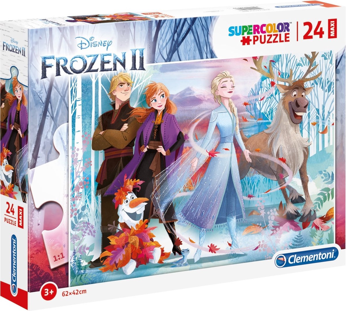 Clementoni legpuzzel super color maxi frozen ii, 24st.
