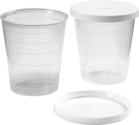 Creotime cc bekertjes met deksel 30 ml 75 stuks