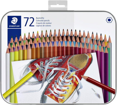 Staedtler houtvrij kleurpotlood - metalen etui 72 st
