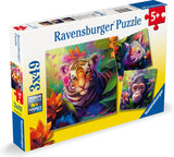 Ravensburger puzzel jungle babies - drie puzzels - 49 stukjes - kinderpuzzel