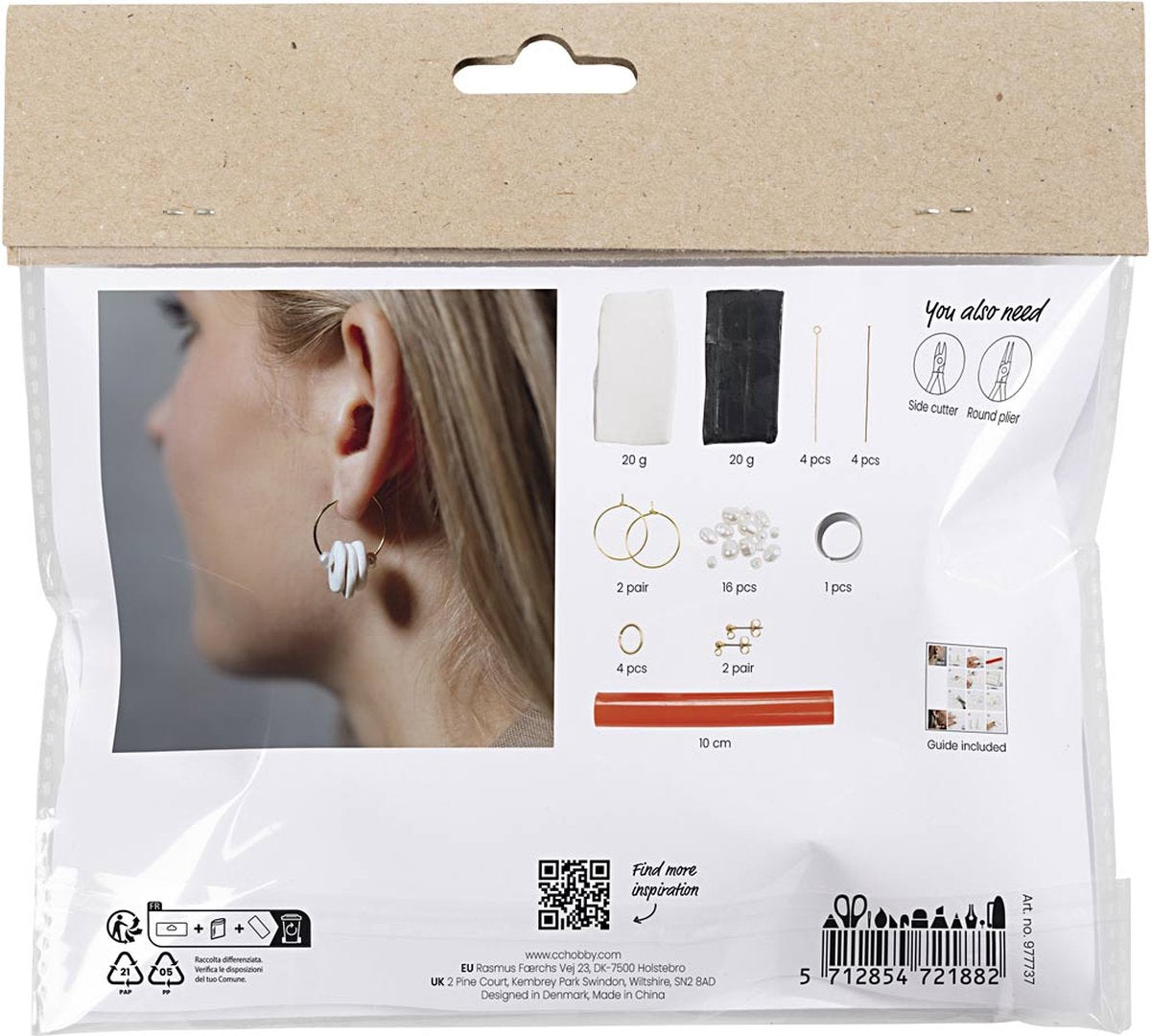 Creativ company https: www.cchobby.nl mini-hobbyset-sieraden-oorbellen-zwart-wit-1-doos