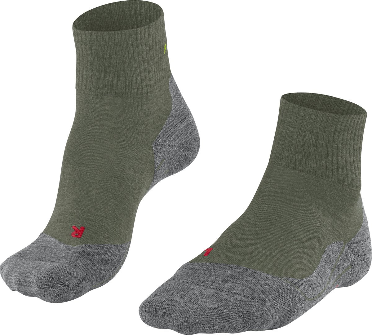 Falke tk5 short anti-blaar dun wol functioneel materiaal wandelsokken heren groen - maat 44-45