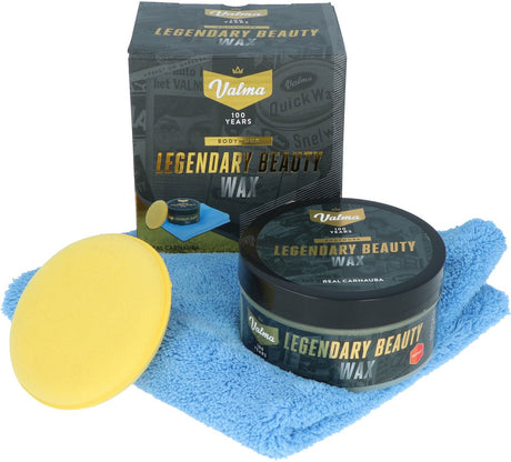 Valma legendary beaty wax - met carnaubawax - glanzende afwerking en bescherming- incl. aplicator microvezeldoek - 227g
