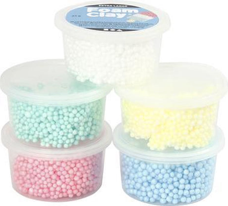 Creativ company foam clay® extra large 5x25 gr vrolijke kleuren